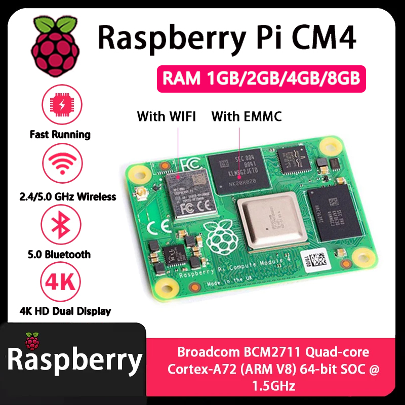 Raspberry Pi CM4 1GB/2GB/4GB/8 - Raspberry Pi Compute Module 4 8Gb 32Gb review and price